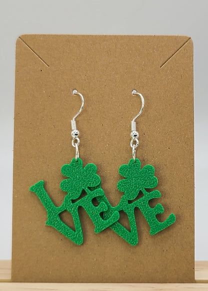 St. Patrick's Day Earring - 3F in green.