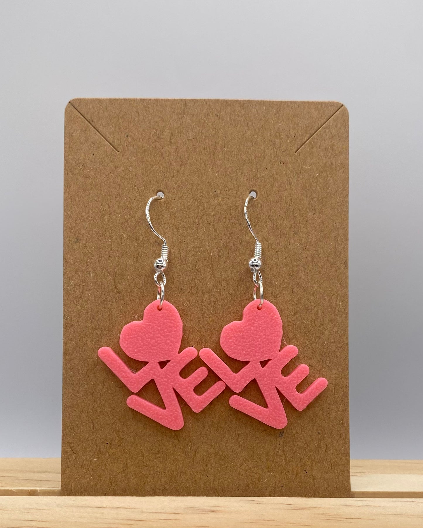 Heart Earrings - 058 in pink