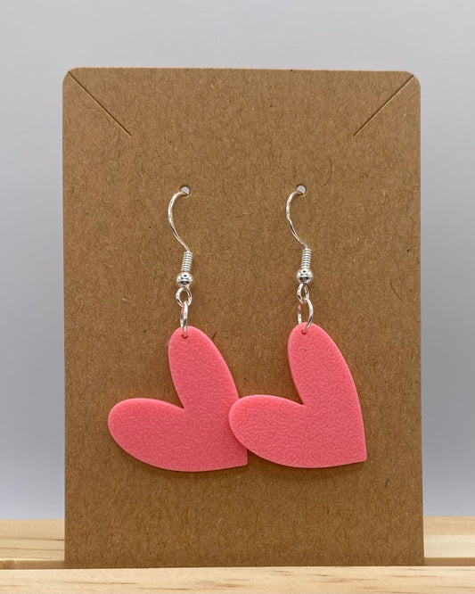 Heart Earring - 045 in pink