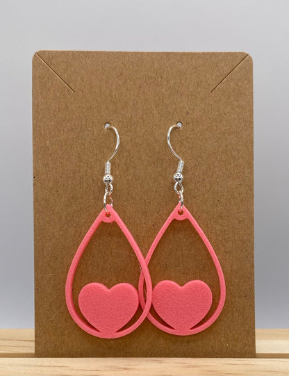 Heart Earrings - 126 in pink