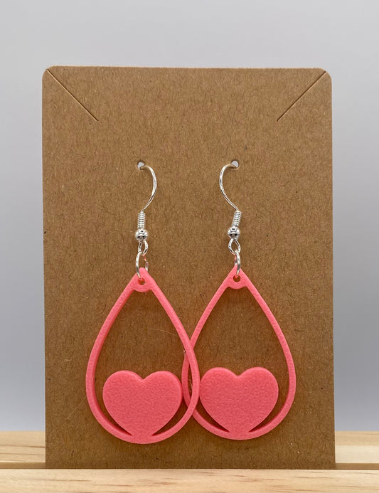 Heart Earrings - 126 in pink