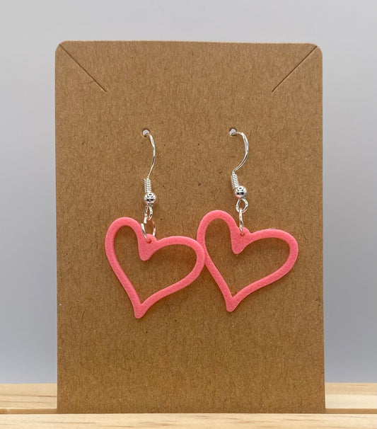 Heart Earrings - 040 in pink