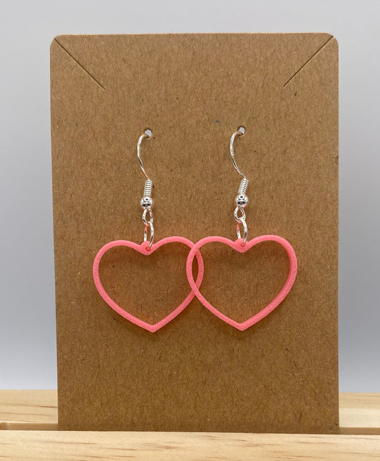 Heart Earrings - 004 in pink
